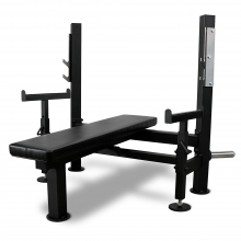 Скамья для жима лёжа со страховочными упорами BRONZE GYM PARTNER ML-902